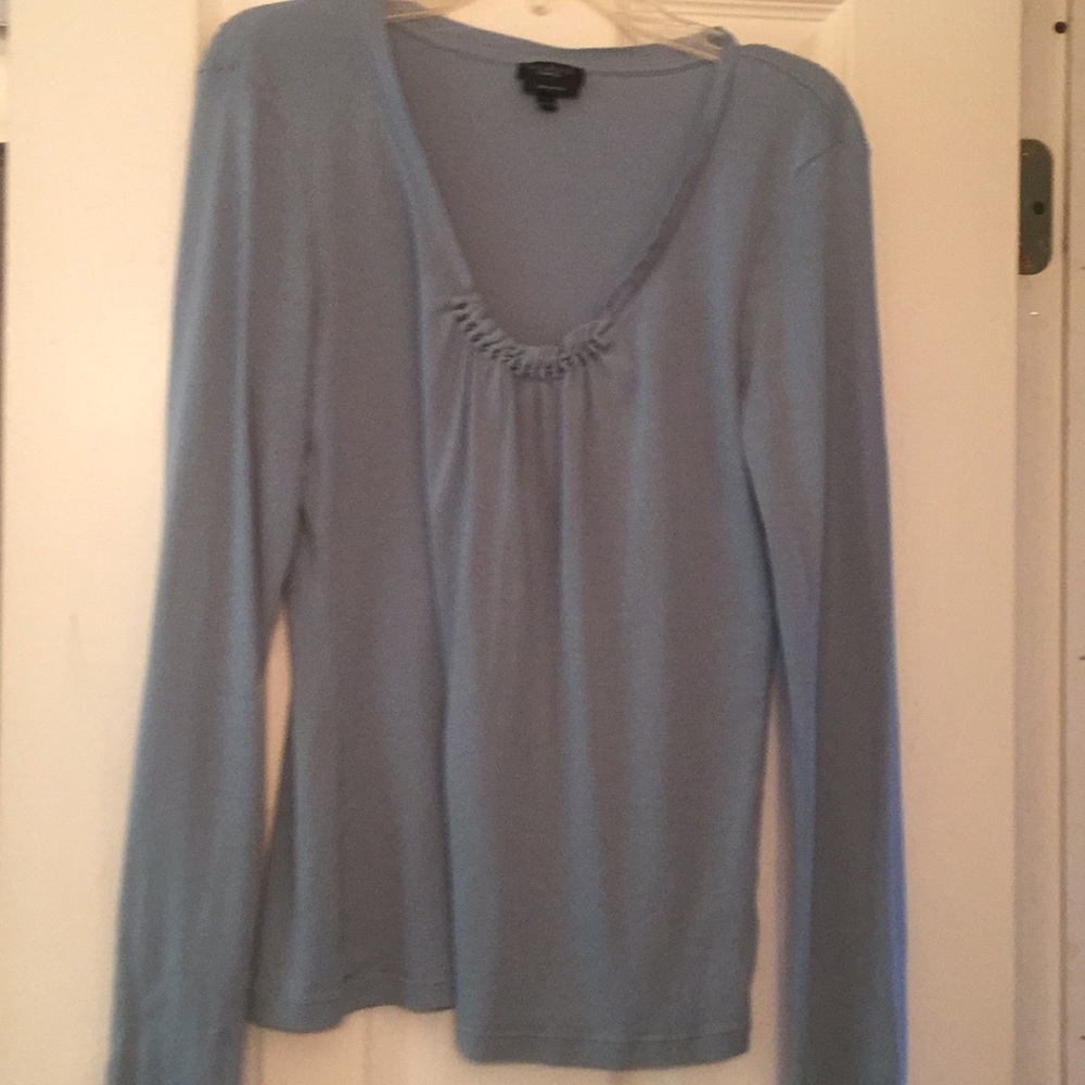 Peri Blue Talbots Long Sleeve Knit shirt